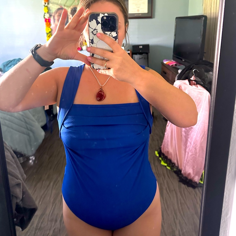 Blue Shein Bodysuit